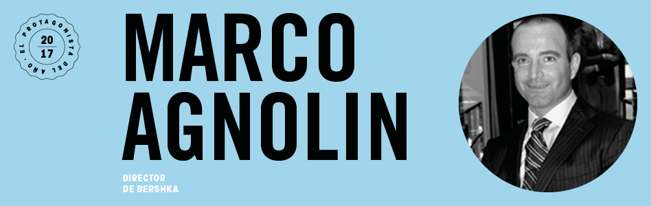 Marco Agnolin es director de Bershka Marco Agnolin es uno de los finalistas a El Protagonista del Año 2017.